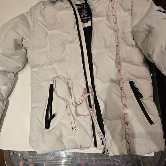 Girls Rule White Puffer / winter Jacket - Picture 3 of 16